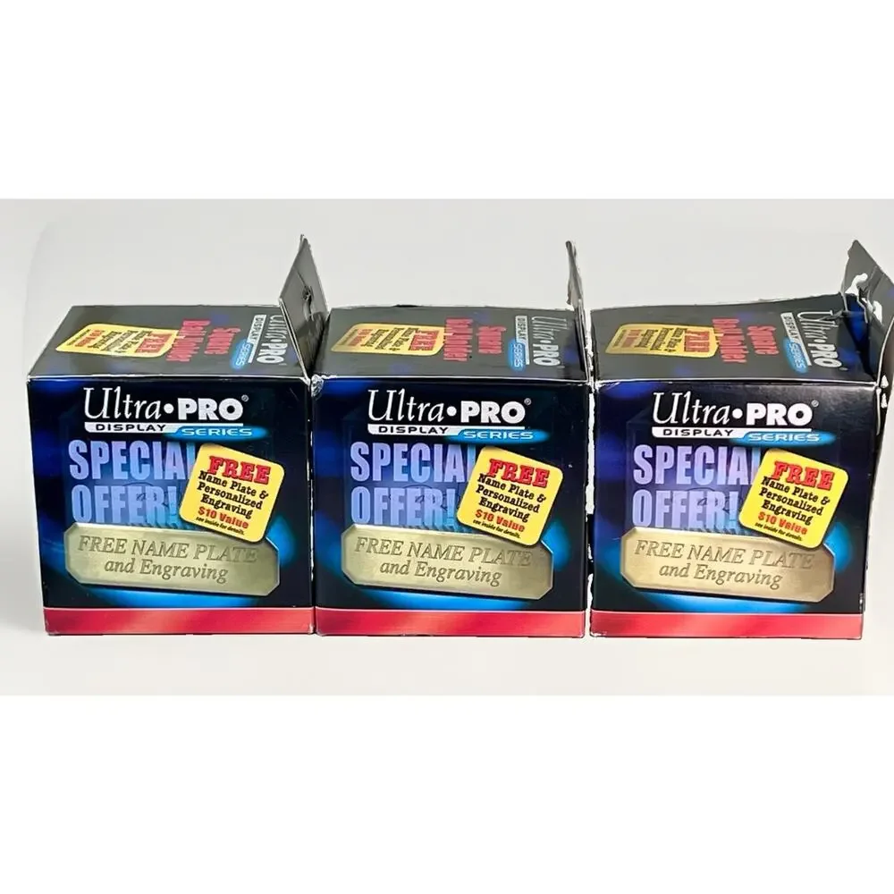 Lot of 3 Ultra PRO Display Series Square Baseball Ball Holder Display Cases NOS